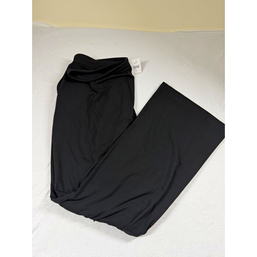J. Jill Womens Dress Pants Size L Black Pull On Straight Leg 28 Inseam  NEW 429